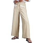 EVALESS Womens Palazzo Pants Summer Casual Flowy Wide Leg 2025 Lounge Trousers Beach Travel Vacation Outfits