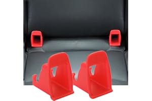 JHYSHAN ISOFIX Interface Belt Latch Guide,2 Pcs Car Seat ISOFIX Interface Buckle Fixed Guide Groove Seat Belt Bracket Connector,2Pcs Red