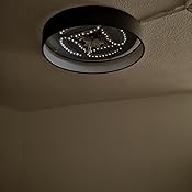 Lightling Ricarda Deckenleuchte – Schwarz Matt, 60 Cm, Mit Dimmbarer LED, Fernbedienung