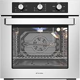 ThermoMate 24 Inch Gas Wall Oven, ETL Certified, Natural Gas Oven with Bake Broil Rotisserie Functions, 2.12 Cu.Ft, Convenction Fan, Timer, 120V Cord Plug, Stainless Steel
