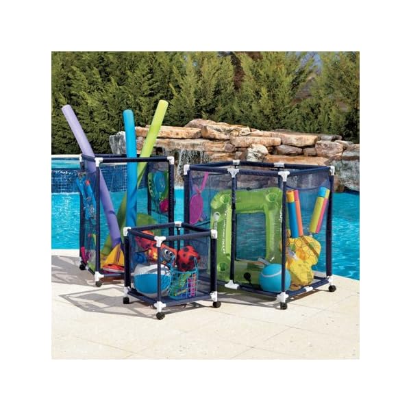 Modern Blue Pool Storage Bin Extra Large Perfect Contemporary Nylon