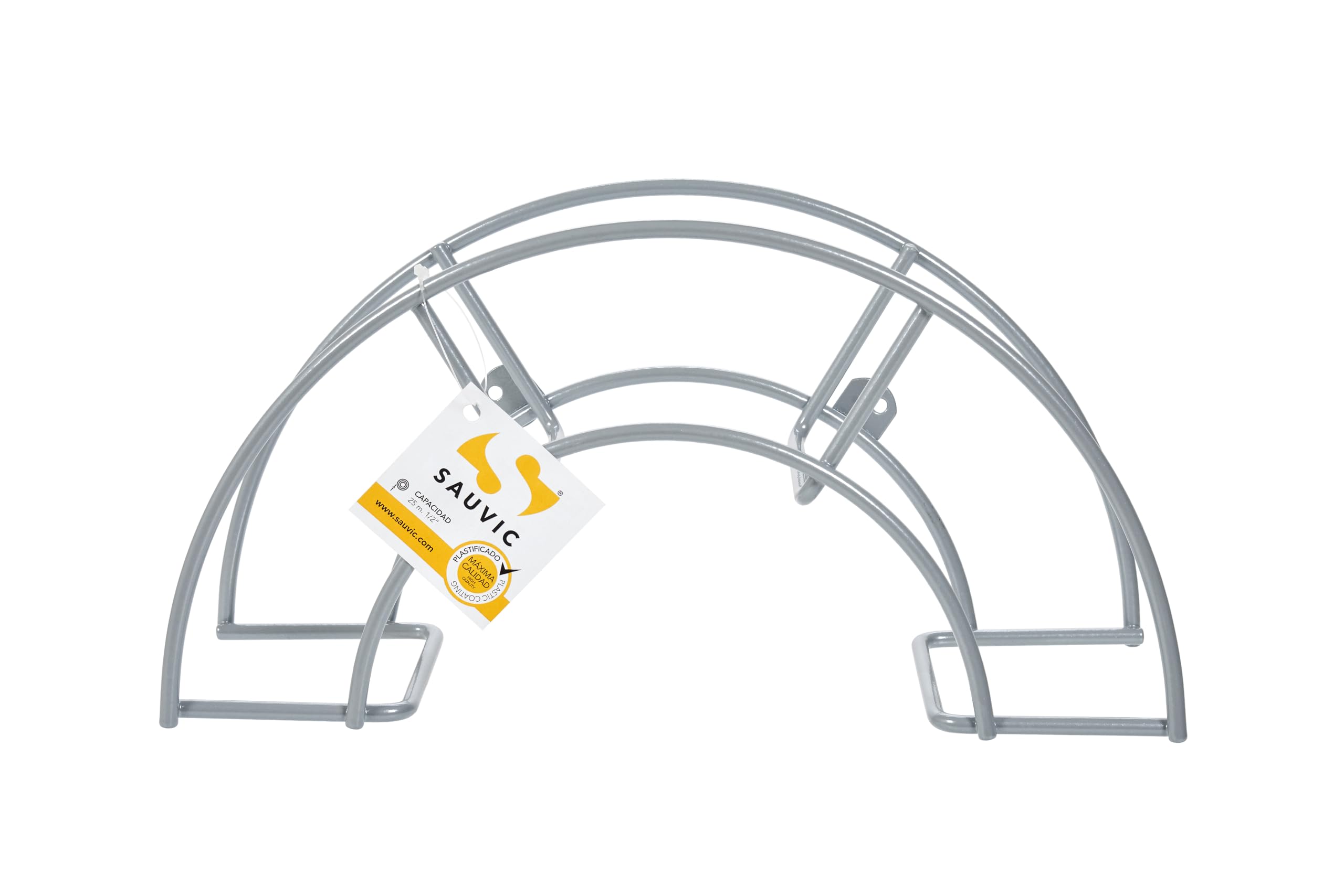 Sauvic 03305 Small Plastic Coated Wall Hose Stand - Grey