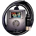 L6-30 30A AC Power Meter 120-240V Outlet, 5ft Cable & Plug Voltage Current LCD Display Digital Multimeter Watt Ammeter Voltmeter Monitor Heavy Duty Metal