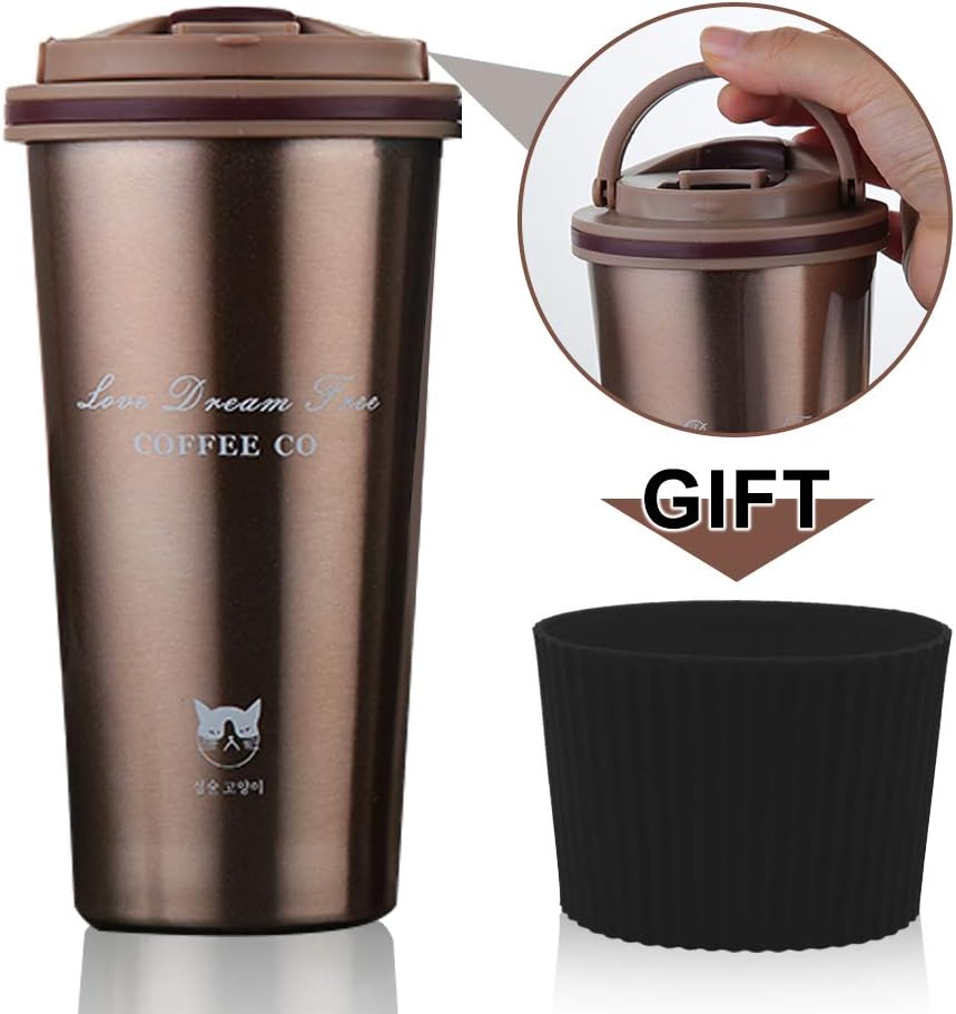 Travel Mug FAGORY Double Walled Coffee Cup, Insulated Coffee Mug