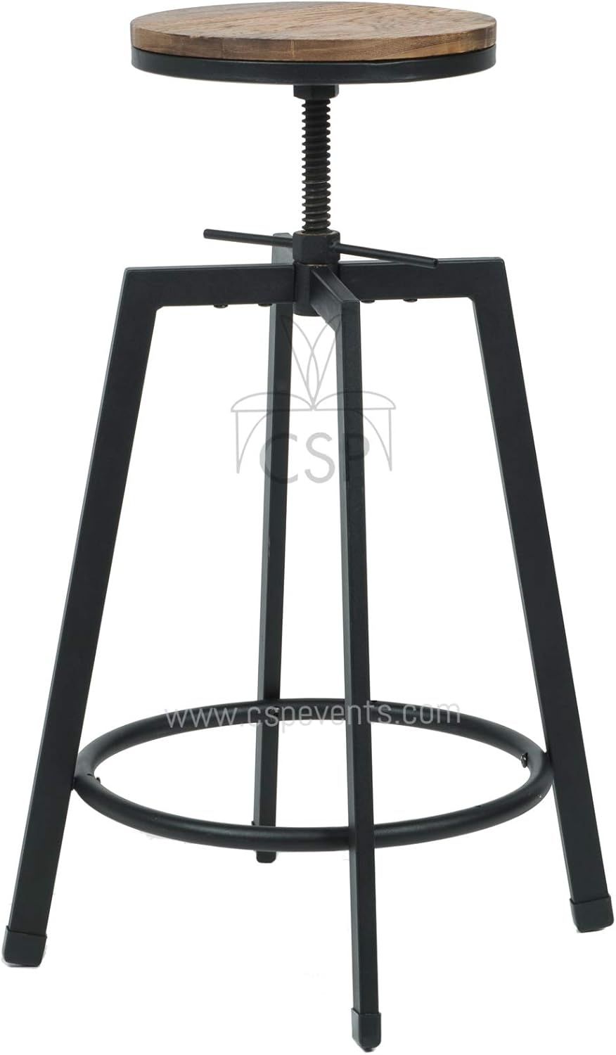 Commerical Seating Products Swivel Backless Bar Stool Chairs, Black