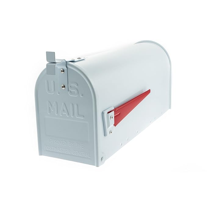 G2 Trading Company 085 Mississippi Briefkasten im US-Stil, Aluminium, weiß – US-Mailbox