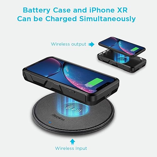 EasyAcc iPhone XR Battery Charger Case Qi Wireless Charging Case