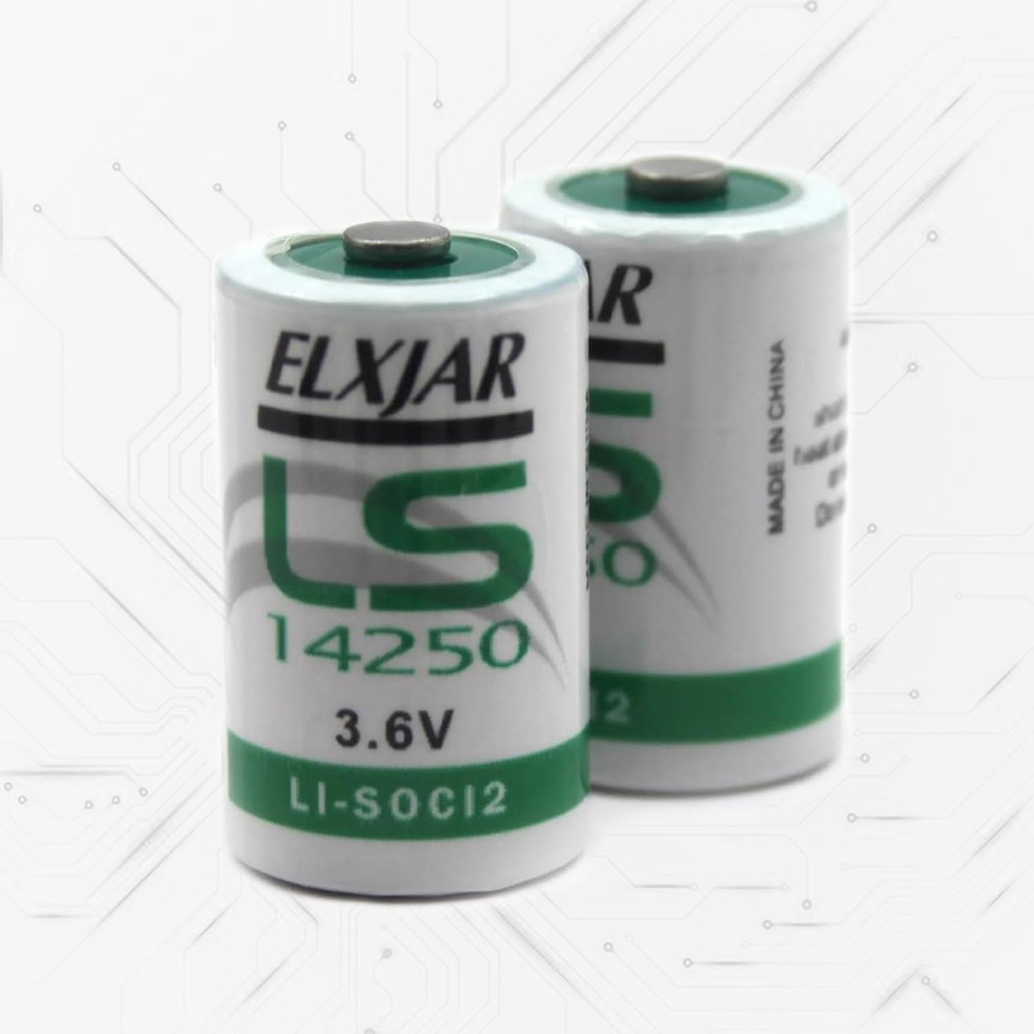 (2-Pack) 3.6V 1200mAh LS14250 1/2AA Lithium Battery Replacement for SAFT LS14250 LS14250BA LS3 LS3BA ER14250 TL-5101 TL-5151 Utility Water Gas Electricity Meter