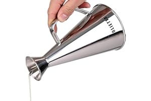 Olietta Oil Dispenser Stainless Steel Non Drip Leak Proof No Mess Olive Oil & Vinegar Pourer & Kitchen Drizzler Bottle 500ML 