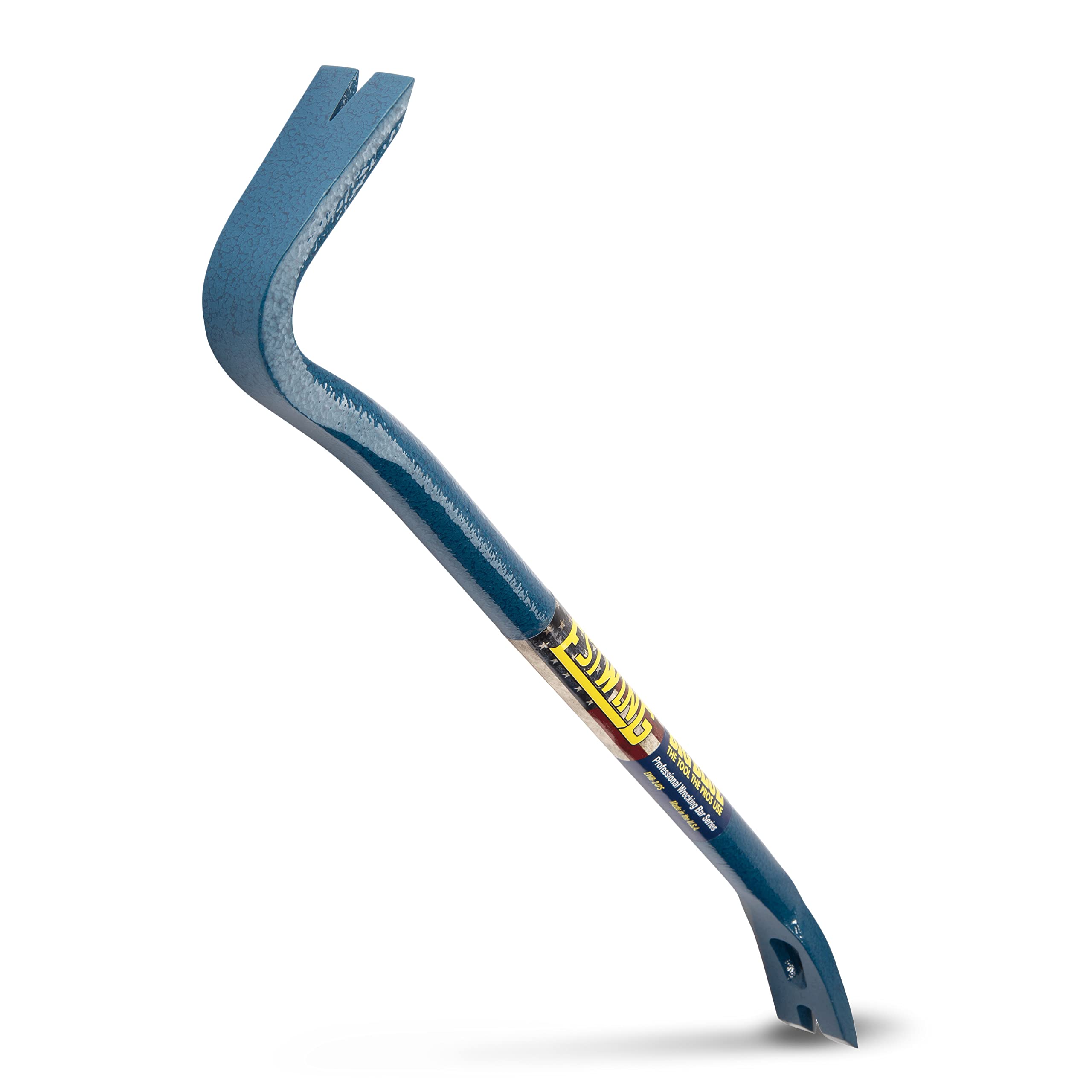 Estwing Gooseneck Wrecking Bar PRO - 24" Pry Bar with Angled Chisel End & Forged Steel Construction - EWB-24PS