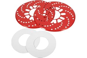 AQXREIGHT Disc Brake Rotor Cover 26cm Aluminum Alloy Trim Fits 14 Inch or Larger Wheels 4 or 5 Patterns Plated Red Racing