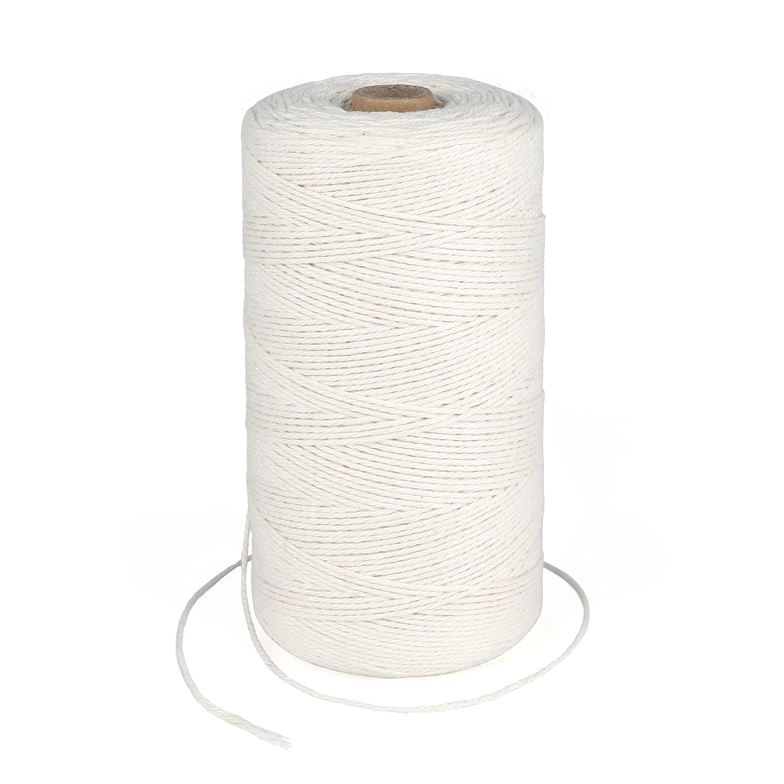G2PLUS 450M Beige Gift String Twine, 1.5MM Cotton Wrapping Bakers String, 3Ply Cotton Butchers Thread Twine Perfect for Cooking, DIY Crafts and Handmade