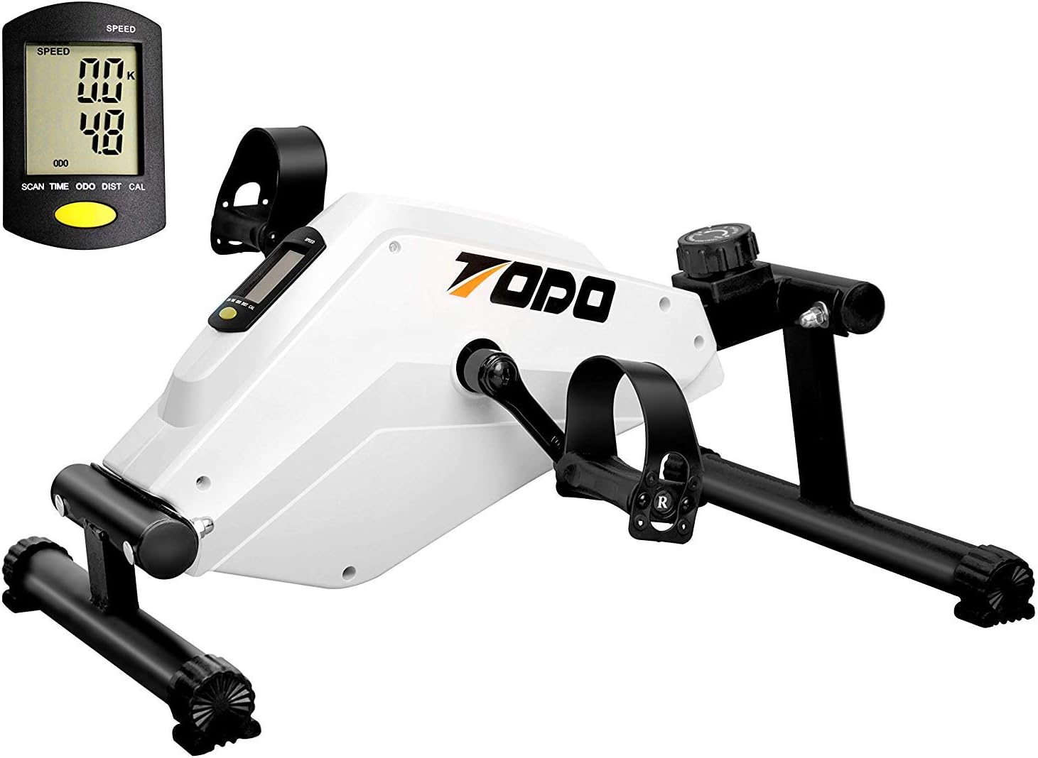 FITODO Magnetic Exercise Bike Stationary Pedal Exerciser Smooth and Quiet with Multifunctional LCD Monitor