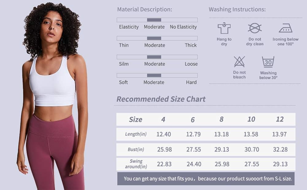 LITIAN Sports Bras for Women Strappy Longline Yoga Bra Padded Medium Support Workout Training Gym Bra at  Women’s Clothing store