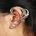 DDLBiz Fashion Gothic Punk Temptation Metal Dragon Bite Ear Cuff Earring (Silver)