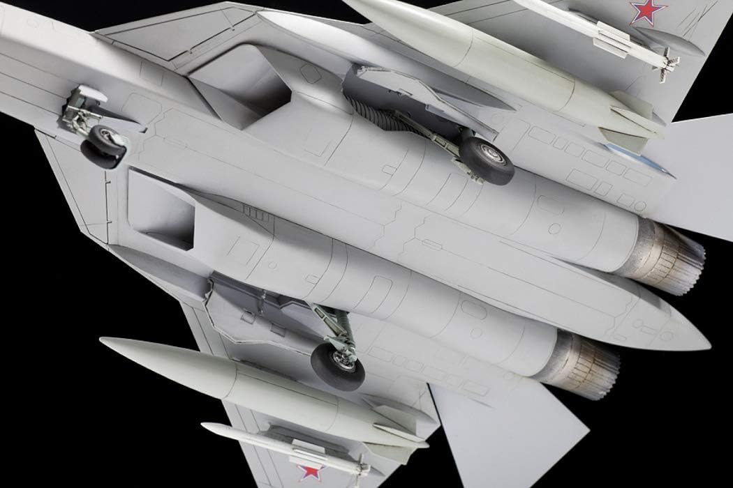 Zvezda Sukhoi SU-57 500787319-1:72 Plastic Kit Model Kit Assembly Kit for Beginners Detailed, Unvarnished, 34.5 x 6 x 24 polegadas - Image 5