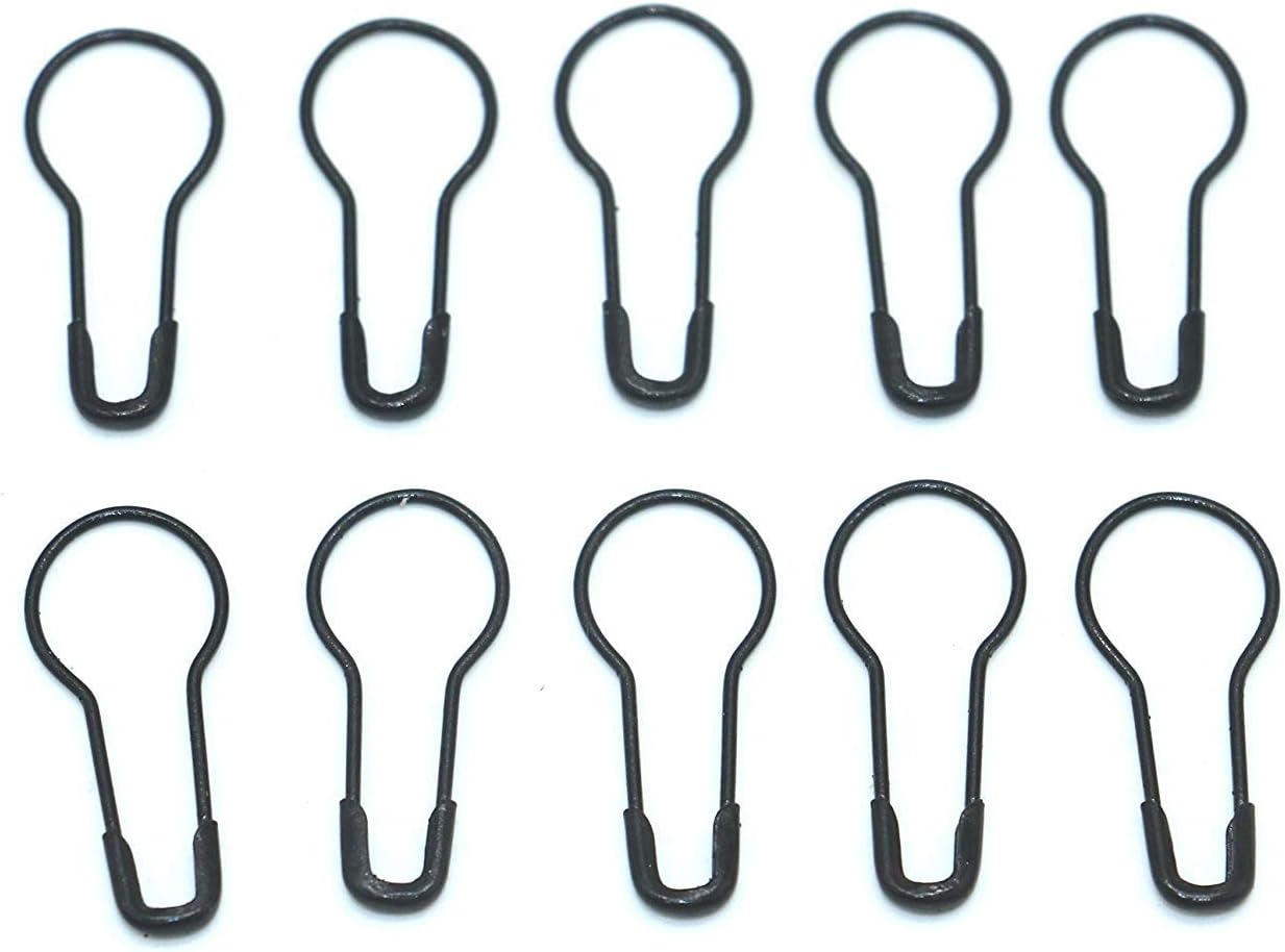1000Pcs Metal Black safety Pins/Gourd Pin/Bulb Pin For Clothing Crafting and DIY,Black