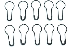 MILCRAFT 1000Pcs Metal Black Safety Pins/Gourd Pin/Bulb Pin for Clothing Crafting and DIY,Black