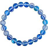 CRYSTALIS Blue Flash Quartz Elastic Stretch Bracelet, Gemstone Beads, Chakra Healing Jewelry for Men & Women, Adjustable Bracelet, Gift Giving Bracelet, 7.25 to 7.50 inch, Spiritual Beads