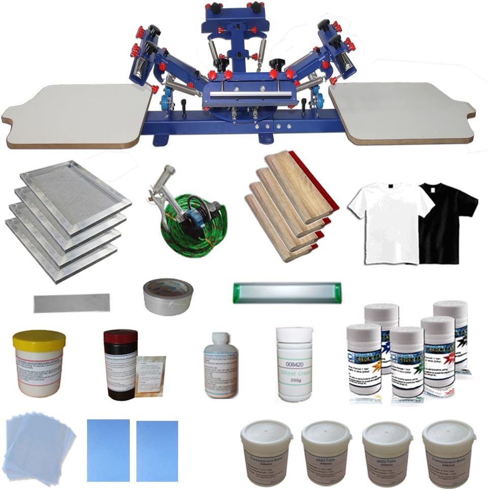4-2 Screen Printing Press with Materials Starter Screen Printing Kit