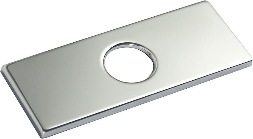 4 Rectangle Polished Chrome Bathroom Faucet Sink Hole Cover Deck
