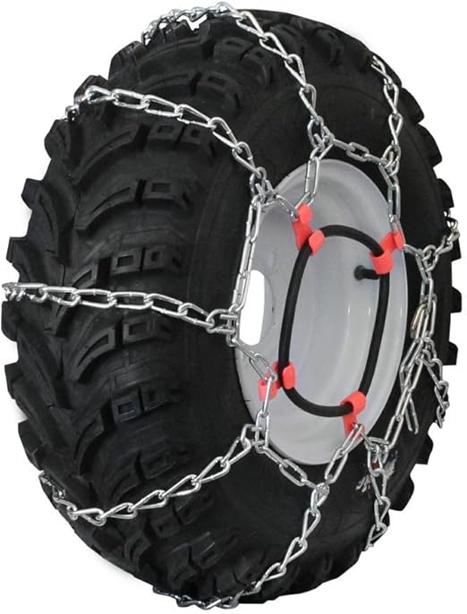 Grizzlar GTU419 Garden Tractor 4 Link Ladder Alloy Tire Chains Tensioner Included