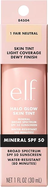 e.l.f. Halo Glow Skin Tint SPF 50 Light Fair Neutral - Buildable Coverage view 8