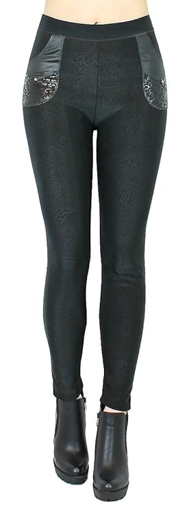 dy_mode Thermo Hose Damen Winter Leggings mit Innenfutter - WL059-64