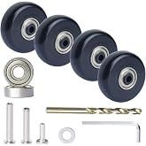 FLIHONST45*18mm Precision Ball Bearing Wheel Luggage Suitcase Replacement Wheels ，repair Pu rubber Swivel Caster Luggage Wheels Replacement Kits