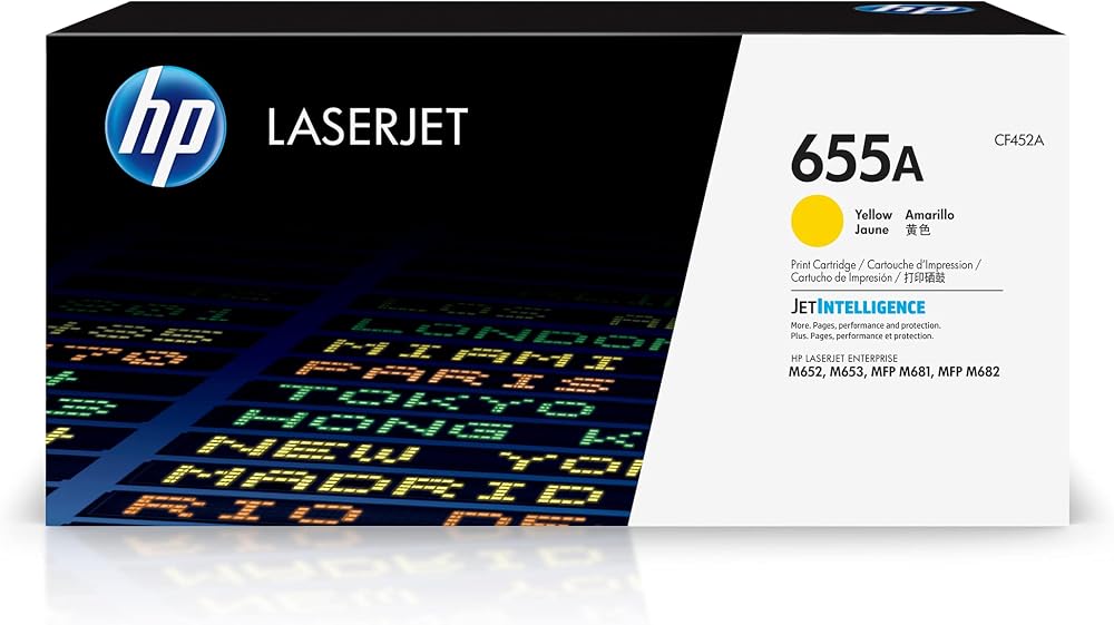 HP CF452A 655A Yellow Toner Cartridge Original LaserJet Page Yield