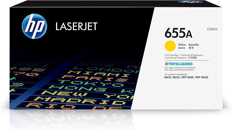 HP CF452A 655A Yellow Toner Cartridge Original LaserJet Page Yield