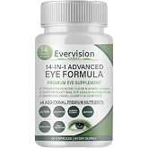 Evervision 14 in 1 Advanced Eye Formula, Eye Vitamin and Mineral Supplement, 60 Capsules (1PCS)