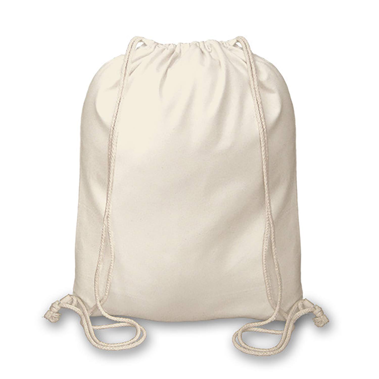 D&H CLOTHING UK Pack of 10 Premuim Plain Natural Cotton Shopping School Bags Rucksacks Drawstring School Gym PE Book P E Eco Friendly Shoppers