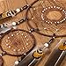 Ricdecor Dream Catcher Handmade Traditional White Feather Dream Catcher Wall Hanging car Hanging Decoration Ornament (Brown 3Circles)