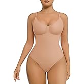 FeelinGirl Shapewear Bodysuit for Women Tummy Control Waist Bodysuit Thong Shapewear Body Shaper Going Out