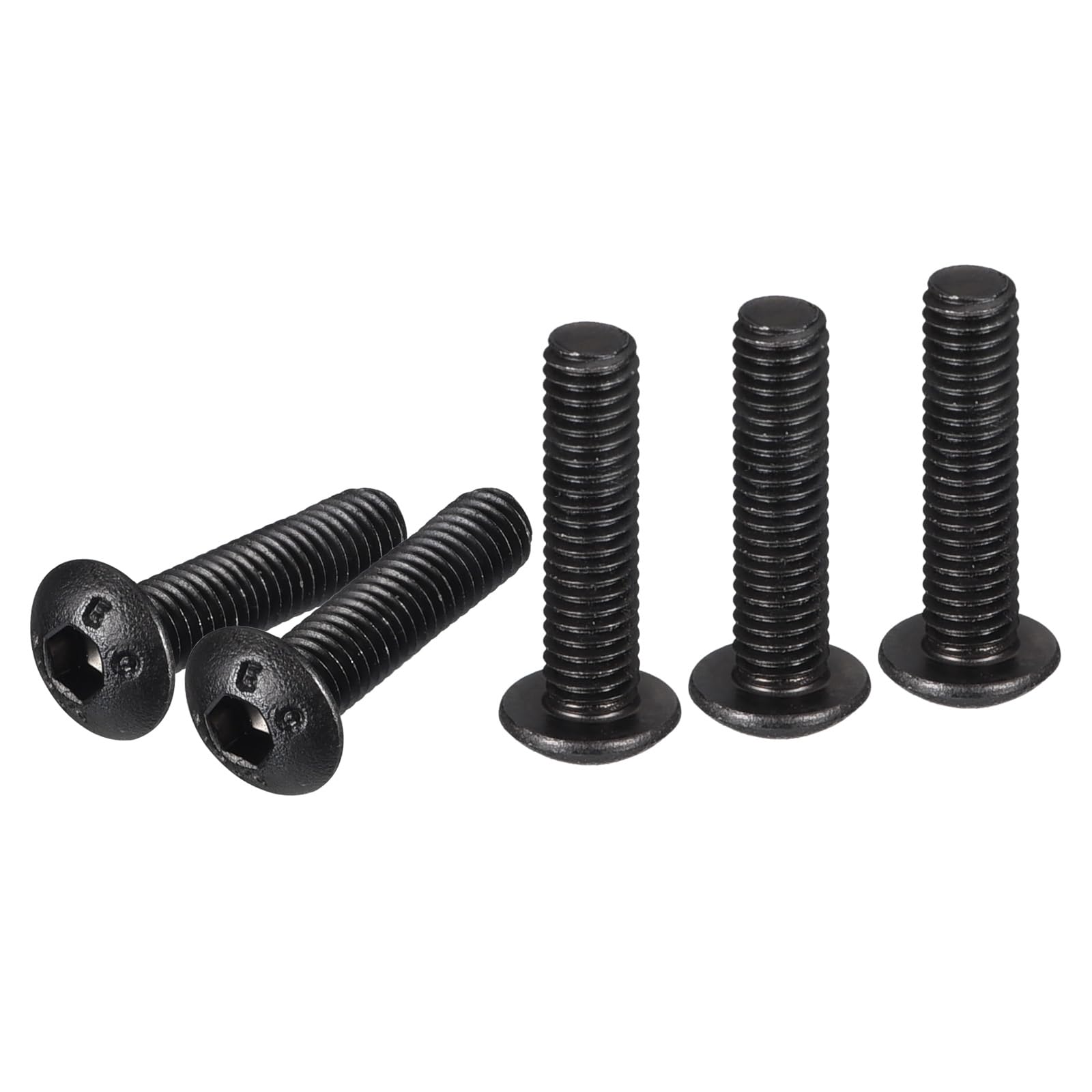 DTGN M3-0.5x12mm Button Head Socket Cap Screws - 100Pack - Good for Machine - Carbon Steel Black Oxide - Hex Drive Full Thread Fasteners