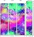 Vinyl Locker Wallpaper- 4 Pre-Cut Full Length Panels with 48 Adhesive Magnets: Colored Galaxy