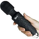 CNHIDEE Back Massager Wand Wireless Electric Personal Handheld Cellulite Massage therapy tool kneading Neck Foot Cordless Magic Mini Waterproof Multi Speed 20X Rechargeable Silicone Therapeutic