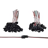 Mokungit 10/20 Pairs 3 Pin JST SM Male Female Plug LED Connector Cable For WS2812B WS2811 SK6812 LED Strip Lamp with 15cm Long Wire (20 Pairs)