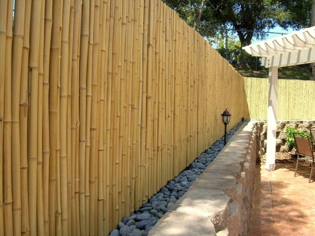 DE-COmmerce Hochwertiger Garten Zaun Sichtschutz Bambus ATY Nature I Garten, Terrasse, Balkon Sichtschutz Bambus mit geschlossenen Rohren I Windschutz Bambus 180 cm x 180 cm