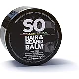 SO Jamaican Black Castor Oil So Hair & Beard Balm for Men, Brown/Black, Bamboo Lotus, 4 Ounce