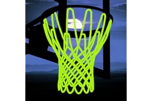 NEIJIANG Glow Basketball Net, Nightlight Basketball Net Luminous Outdoor Portable Sun Powered Sport Nylon