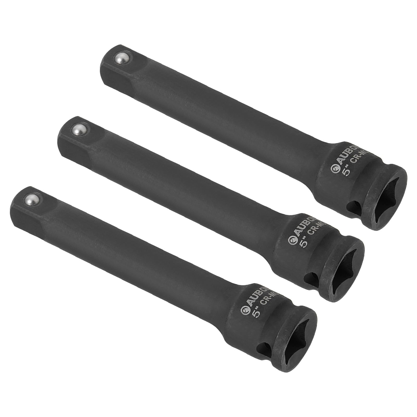 Kozelo 3pcs Socket Extension Bar - [1/2" Drive x 5" Length] Extended Tool for Impact Driver/Ratchet Wrench Use, CR-MO Steel