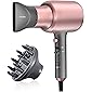 Negative Ions Hair Dryer Professional Salon Ionic Blow Dryer 1875 Watt Hairdryer with Concentrator Nozzle Attachment…