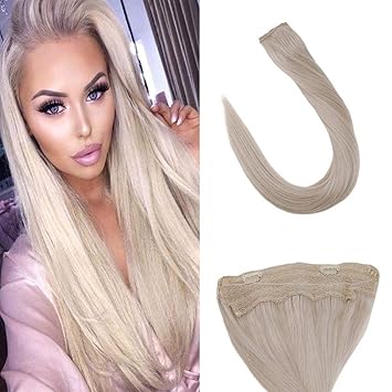 Amazon Com Laavoo 20 Inch Halo 100 Real Remy Human Hair