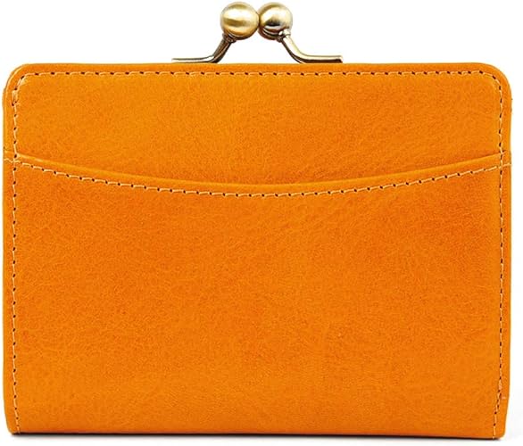 Amazon Belmani ベルマニ 財布 がま口 イタリアンレザー がま口 ミドルウォレット メンズ レディース キャッシュレス 本革 使いやすい Yellow 財布