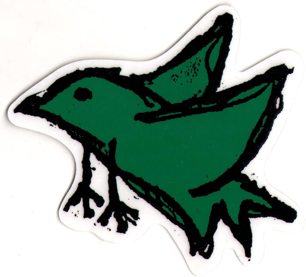 Foundation Bird Skateboard Sticker - Dark Green - 9cm wide approx. skate snow surf board bmx guitar van