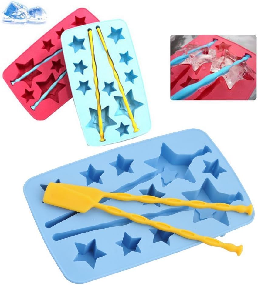 1 Ice tray with 2 magic wand and 8 mini stars