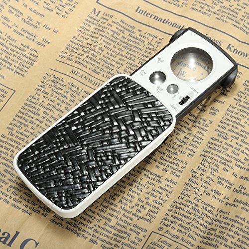 Jewelry Loupes,Caveen Loupe Magnifier LED Lighted Slide Out Pocket Magnifying GlassMulti-Power Small Portable 30X 60X 90X With UV Black Light Best For Jewellery, Diamonds, Gems, Coins, Stamps