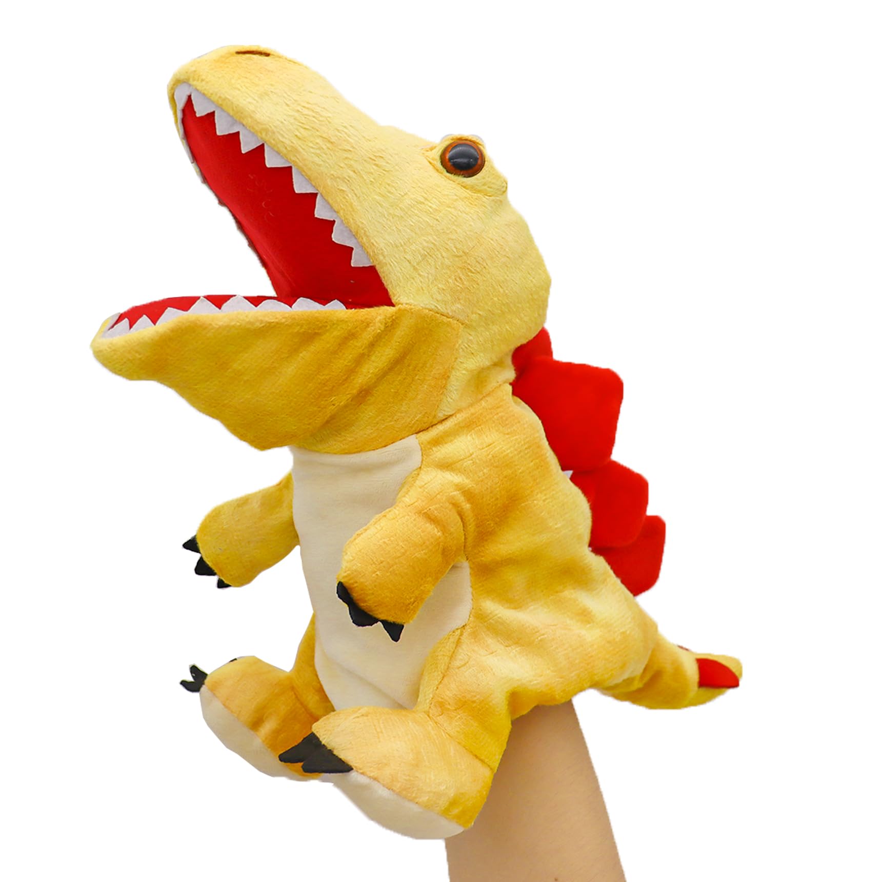 lilizzhoumax Simulation Stegosaurus Hand Puppet Plush Toy, Stuffed Animal Plush Dinosaur , Cute Role-Playing, Child Interactive Early Education Toys Home Decoration Animal Toys, Gift for Kids